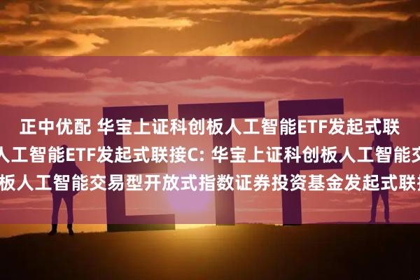 正中优配 华宝上证科创板人工智能ETF发起式联接A,华宝上证科创板人工智能ETF发起式联接C: 华宝上证科创板人工智能交易型开放式指数证券投资基金发起式联接基金托管协议